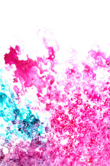 Explosion of Watercolour Vibrant Paint With Swirls and Splashes Abstract Background
