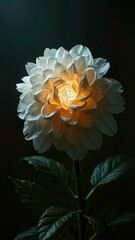 Artistic display of luminous flowers