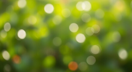 Obraz premium Abstract Green Bokeh Background with Light Circles for Nature or Technology Themes