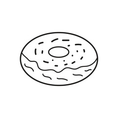 Minimal Donut Icon for Dessert and Bakery Design