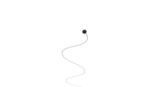 Abstract biological cellular structure movement dynamic animation White Background micro-organism swimming microscopic analysis video footage