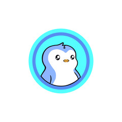 PENGU, Pudgy Penguins coin flat design icon logo