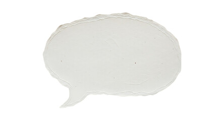 Torn paper speech bubble isolated on transparent background