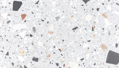 Neutral Bone Ground Terrazzo Texture Background