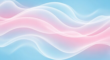 Ethereal soft wave patterns in pastel pink and blue.