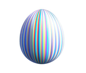 Obraz premium Colorful striped egg, light and airy, vivid hues