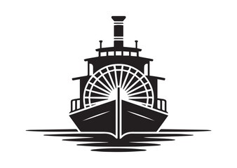 Riverboat icon, Riverboat solid vector