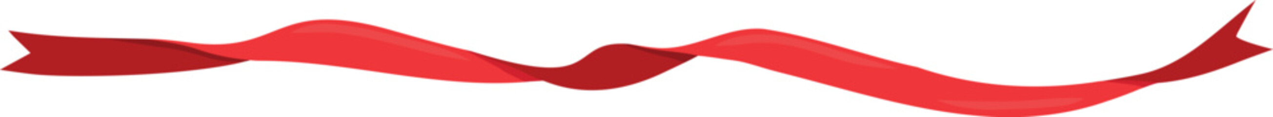 long curly red ribbon elements use for aniversary card , presentation or celebrate card ,Vector design.