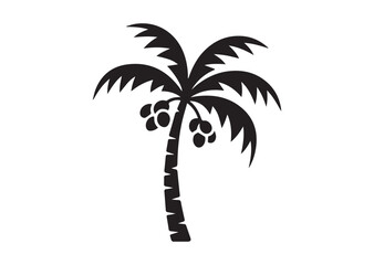 Coconut tree icon, Coconut tree solid vector