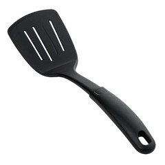 PNG Black Kitchen Spatula: The photograph showcases a sleek, black spatula, the essential tool for effortless cooking. This simple yet functional kitchen utensil adds to culinary endeavors.