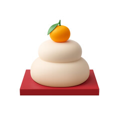 鏡餅 イラスト リアル 3D