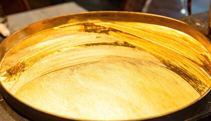 Obraz premium Golden Honey in a Brass Tray