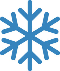 Blue snowflake icon graphic symbol winter season cold frost frozen weather element isolated vector
