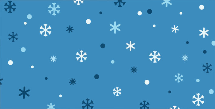 Festive blue snowflake pattern seamless winter holiday design for christmas and new year celebrations vector