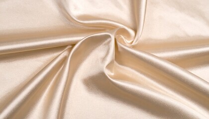 Cream Satin Fabric Drape Texture