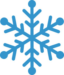 Abstract blue snowflake symbol icon winter christmas season holiday decorative element vector