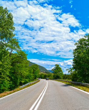 Regionalstrasse von Koukouli in Richtung Metamorfosi/Ionnina (Epirus, Griechenland)