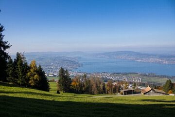 Aussicht auf den Z&uuml;richsee, Etzel, Schwyz