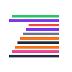 Stripes Stairs Offset Contemporary Illustration