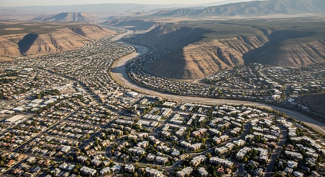 Arad Israel Aerial View of a City in the Negev Desert