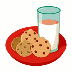 glass of milk and cookies