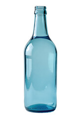 Blue Glass Bottle with Transparent Background, Minimalist Design Element
