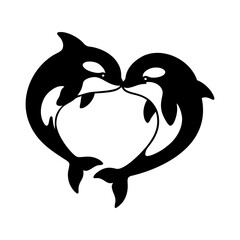 Obraz premium Orca logo vector illustration template of beauty animals