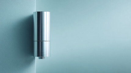 A minimalist shot of a metal hinge against a textured wall, conveying strength, connection, and architectural detail. Great for design, construction, or home improvement projects.