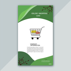 business online shopping card illustration flayer icon,