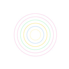 Vignette Pastel Rings Art Glassmorphism