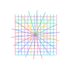 Cyber Neon Grid Art Glassmorphism