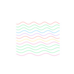 Monoline Crayon Waves Art Glassmorphism