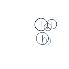 Line Icon Circles Art Glassmorphism