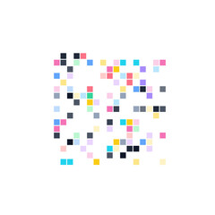 Art Pixel Tiles Glassmorphism Illustration