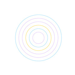 Vignette Pastel Rings Art Glassmorphism