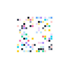 Art Pixel Tiles Glassmorphism Illustration