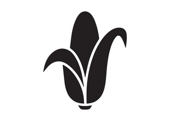 Fototapeta premium Corn with open husks icon, Corn with open husks solid vector