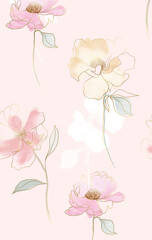 Assorted Hand painted Floral Patterned Decorative Paper Collection