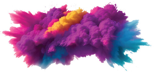 Dynamic Abstract Watercolor Splash in Multicolor Gradient with Artistic Brush Motions and Fluid Aquarelle Strokes for Creative Design Backgrounds