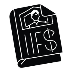 Financial Report Icon Vector