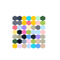 Obraz premium Isometric Grid Hex Art Glassmorphism