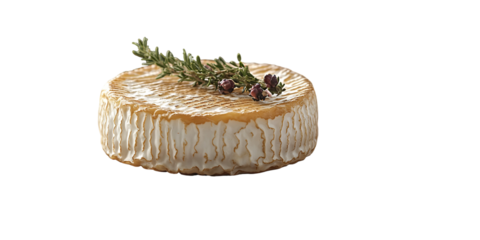 Circular food item with green elements against transparent background showcasing texture and color suitable for culinary and advertising applications