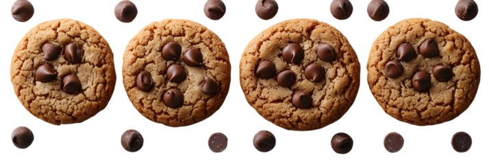 Circular light brown objects with dark brown patterns on transparent background