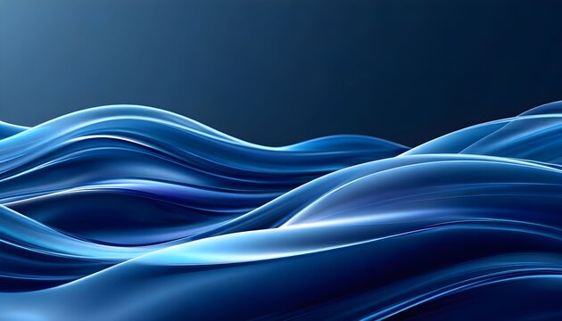 Abstract blue waves flowing gracefully, creating an artistic and dynamic visual composition.