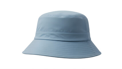 Fototapeta premium Buy light blue bucket hat for sun protection trendy fashion accessory summer style headwear online shop now on transparent background