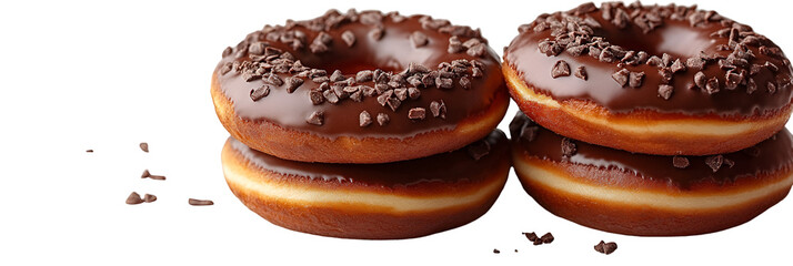 Close up of stacked glazed donuts