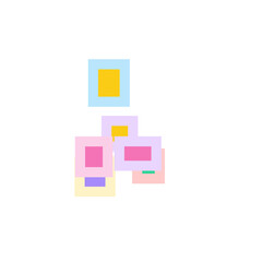 Fototapeta premium Icons Duotone Card Art Glassmorphism