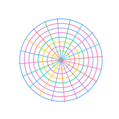 Obraz premium Surreal Spokes Neon Art Glassmorphism