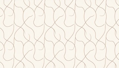 Fototapeta premium Abstract beige background with wavy lines pattern.