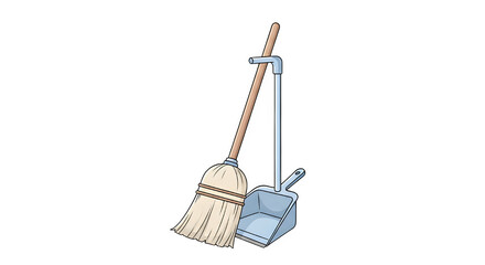 broom and dustpan